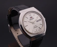 Vintage Orient Automatic 3 Star Japan Movement Day/Date Men's Wrist Watch