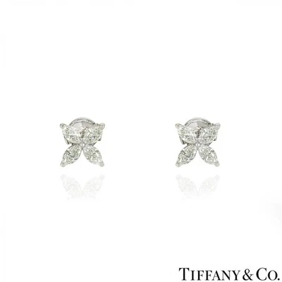 Tiffany & Co. Platinum Diamond Victoria Large Earrings 1.62ct 14743545 - Image 1 of 4