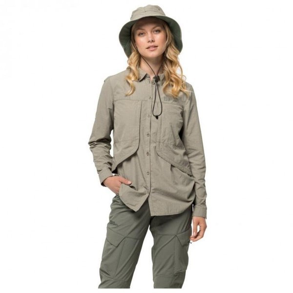 Women Jack Wolfskin Shirt Beige Polyamide 40 / L /