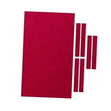 9 ft Pool Table Felt with 6 Cushion Strips - Pre Cut Red Billiard Cloth