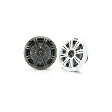 Kicker KM65 6.5" Marine Speakers with 3 4" Tweeters Charcoal and White Grilles