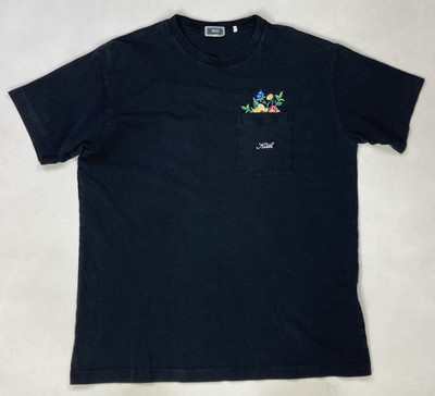 Kith & Kin Flower Of Honor Graphic Pocket T-shirt Men Medium Black Short Sleeve