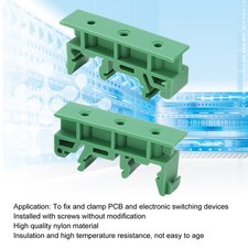 2 Sets C45 DIN Rail Circuit Board Mounting Bracket Insulated for PCB Electronic
