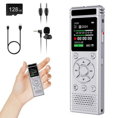136GB Digital Voice Recorder with Playback,9000 Hours Audio Recording Device,...