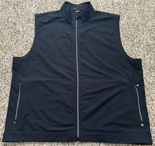 Tiger Woods Collection Vest Mens XXL Black Full Zip Golf