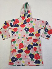 Mini Boden Kids Girls Floral Hooded Terry Pool Cover Up Dress 7-8Y