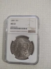 1889 P Morgan Silver Dollar  NGC MS62