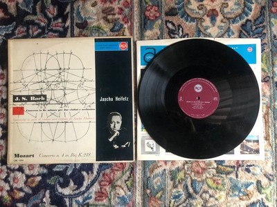Vinyl LP 33 Umdrehungen 12'' - J.S. Bach - Mozart - Jascha Heifetz - Cinch