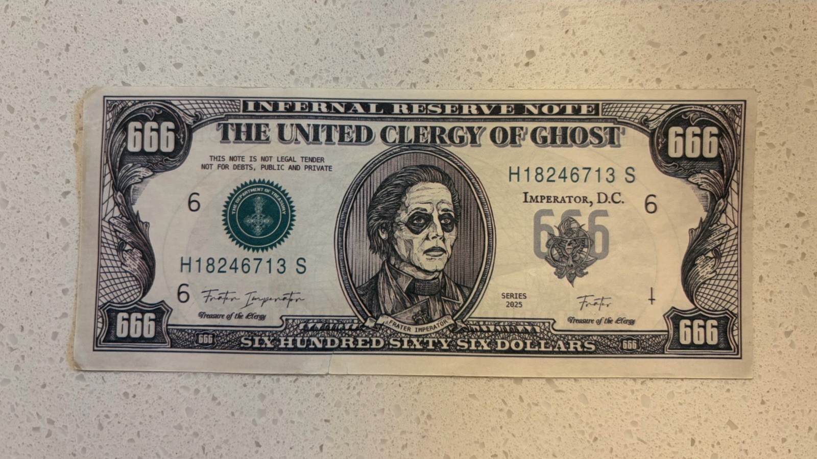 Ghost Band Money Mummy Dust Dollar Bill Papa Emeritus Rare Tour 2026 Tour Peoria
