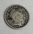 New Listing1892-S Barber Dime - Better Date - 10 Cent Coin
