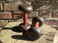 VINTAGE FRENCH 1950s DUMBBELLS WEIGHTS SET 3 KG