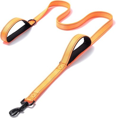 Dog Leash 6ft Reflective and Strong Double Handle Padded Heavy Duty Nylon Dog