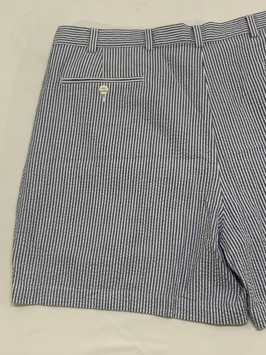 Jos A Bank Stay Cool Blue/White Seersucker Cotton Shorts Men’s 42 / 5.5” Inseam - Picture 8 of 8