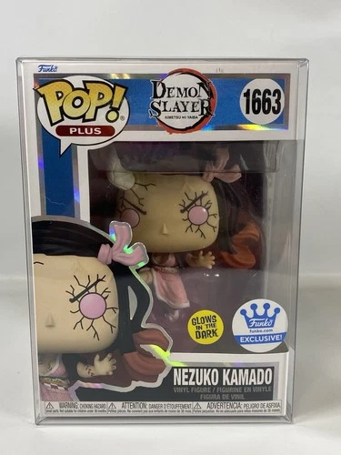 Funko Pop Plus GITD Exclusive Demon Slayer Nezuko Kamado #1663 With Protector