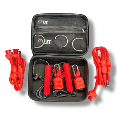 Cherry Red LIT Method Axis Home Gym Resistance Band Training System Pilates