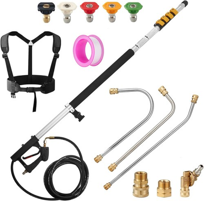 #ad #ad Tecoloy 24FT Telescoping Pressure Washer Wand Extension Gutter Kit Open #R05 $62.99