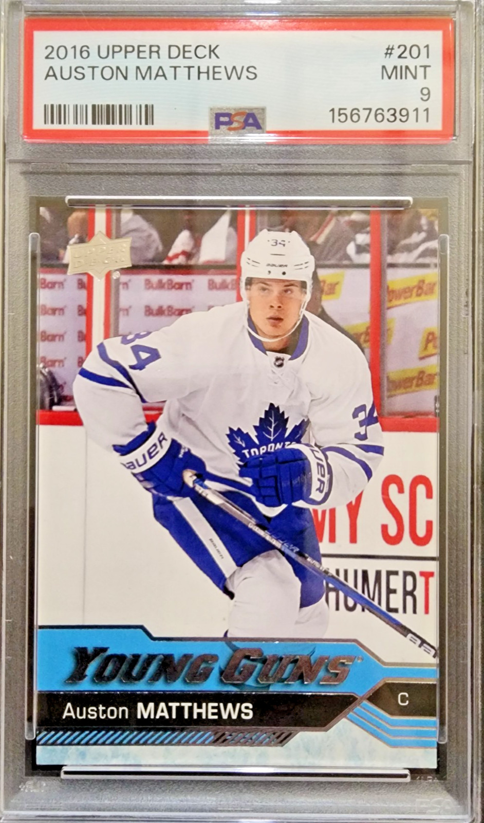 Auston Matthews 2016 UD Young Guns PSA 9 MINT Toronto Maple Leafs LOOKS GEM MINT