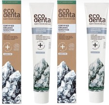 2x ECODENTA Sensitivity Relief Toothpaste SEA SALT - 75mlx 2- Vegan Free Postage 83.33 per litre