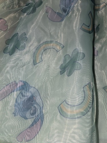 Disney's Girls' Puff Sleeve Dress Green Stitch - Picture 2 of 2