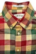 Orvis Perfect Flannel Shirt Mens Size LG Casual Warm Normcore Multicolor Check