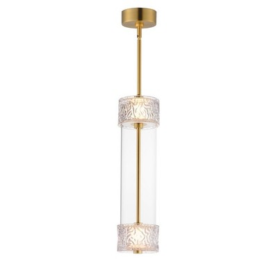 Natural Aged Brass LED Pendant from the Elysian Collection