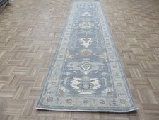 2'11 x 11'10 Runner Hand Knotted Gray Peshawar Oriental Rug G16542