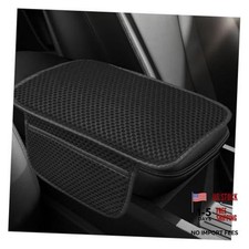 Car Center Console Cover, Cooling Auto Armrest Cushion Pad Black