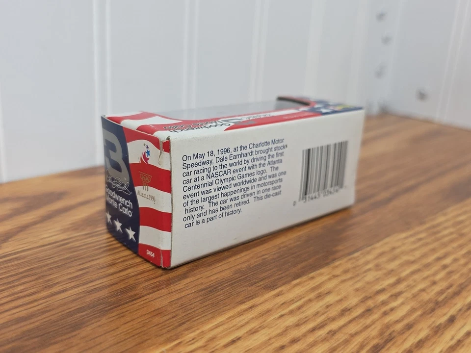 Dale Earnhardt, Sr. #3 Atlanta Olympics 1996 Chevy Monte Carlo - Window Box 1:64 - Image 4 of 4