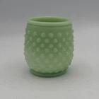 Jadeite Green Milk Glass Hobnail Tea Votive Candle Holder Vintage jadite