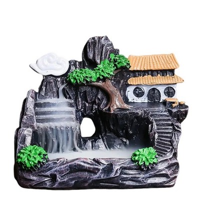 High Mountain Flowing Waterfall Backflow Weihrauchbrenner Home Fragrance Di8738
