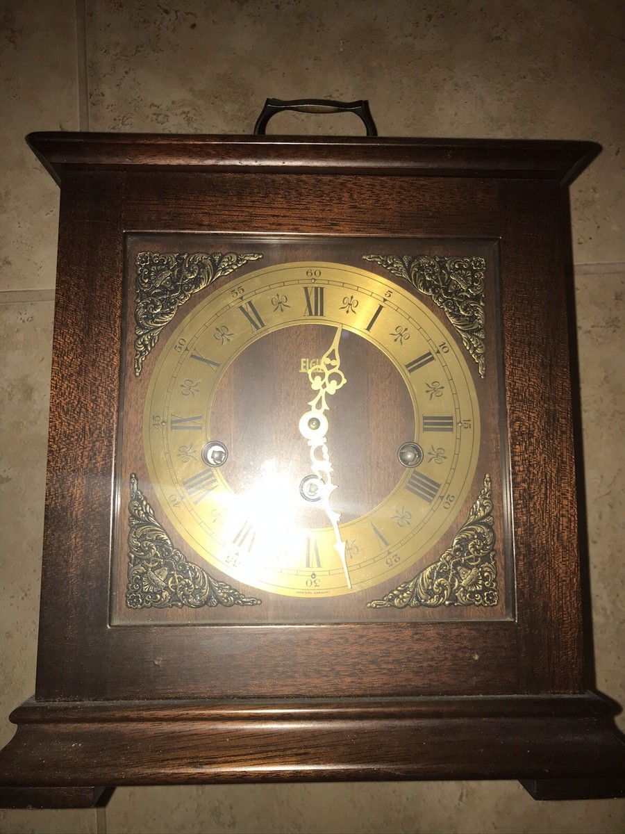 —- Vintage Elgin Welby Westminster Chime Mantel Clock Made in  Germany—350-060