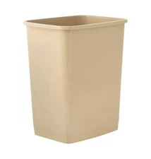 Superio Small 2.5 Gallon Plastic Trash Can, Waste Bin,  10 Qt, Beige