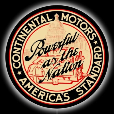 1913 Continental Motors, Muskegon NEW LED Hanging Lighted Sign: 23