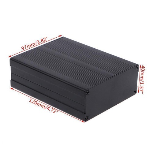 Aluminum Instrument Box Enclosure Electronic Project Case 120x97x40mm Black - Bild 6 von 8