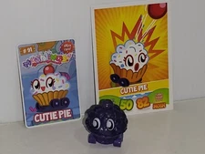 Moshi Monsters Cutie Pie purple sparkly w/cards Rare Moshlings Figure