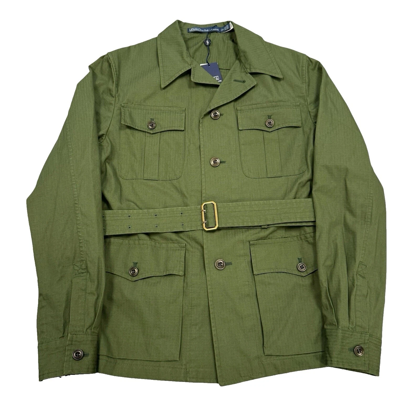 Мужская военная куртка Ralph Lauren однотонные пальто, куртки и жилеты