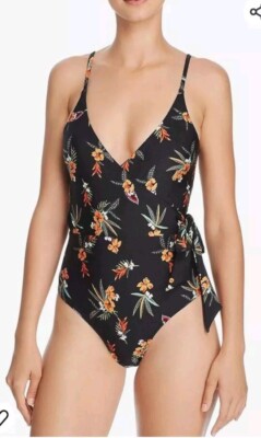 Mink Pink Sunkissed Wrap One Piece Swimsuit Small