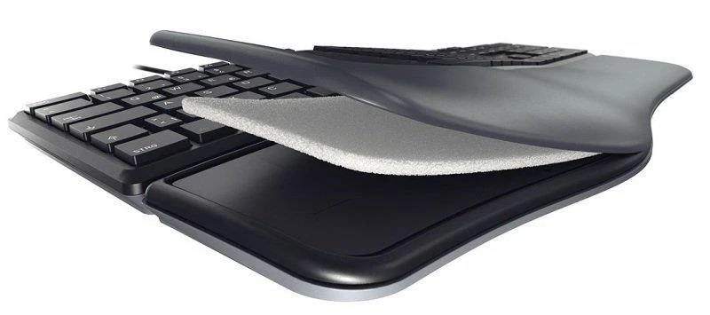 CHERRY 4500 ERGO Ergonomic Keyboard UK Layout QWERTY Wired Padded Palm Rest - Image 4 of 4