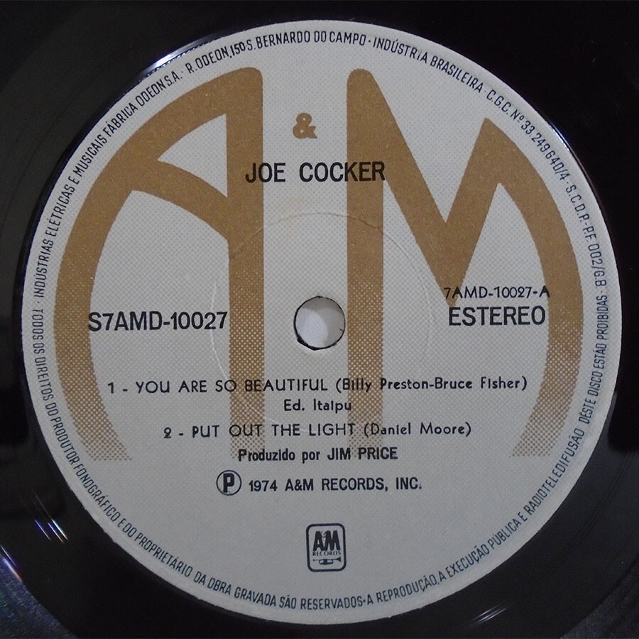 JOE COCKER YOU ARE SO BEAUTIFUL BRAZIL 1974 4 TRACK EP 7