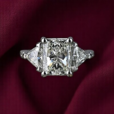 5,00 Ct Diamant Ehering Radiant Cut IGI Lab Grown Diamond 18K Weißgold