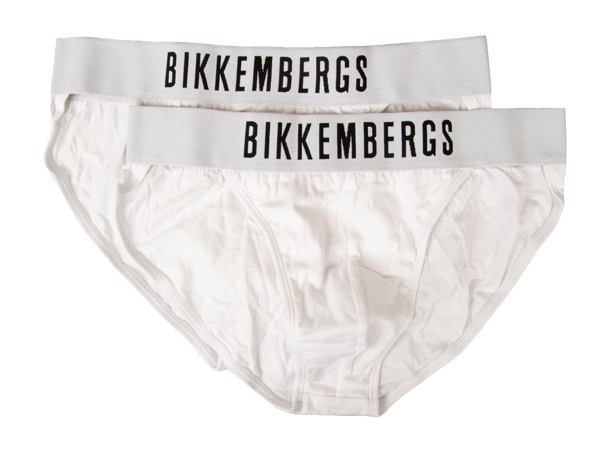 Bikkembergs bipack slip uomo art. 1308 n° 2 pezzi confezione scatola bikkemberg, Blu, XL