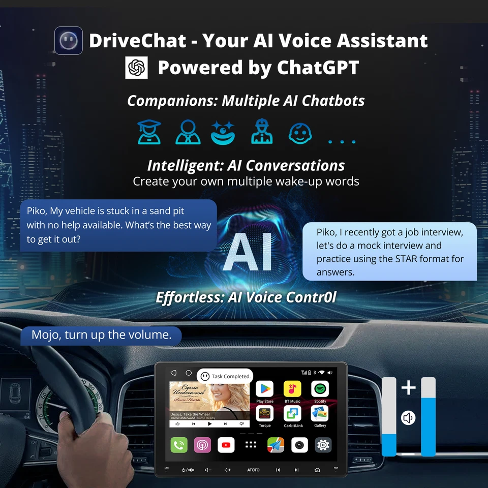 ATOTO 9" S8 Ultra Doppio 2DIN Android Autoradio CarPlay 6G+128G 4G LTE Vocale AI - Immagine 3 di 4