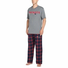 New England Patriots NFL Men's Pajama Sleep Lounge Shirt/Pants Set