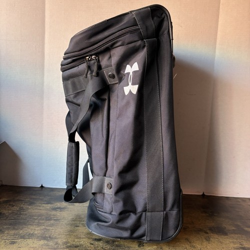 Under Armour Large Rolling Duffle Bag Travel Suitcase - Navy Blue Carry On RARE - Picture 6 of 23
