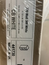 Clicbox Wall Kitchen Carcass Cabinet Only - White 300 Wide X 720 High