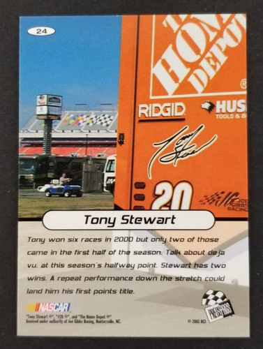 Tony Stewart 2001 Press Pass Stealth NASCAR Racing Card #24 (NM) - Picture 2 of 2