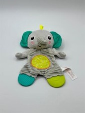 Bright Starts ELEPHANT 9 Teether / Security Blanket w/ Crinkle Sound