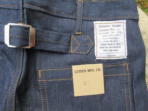 Quartermaster Denim Jeans 40s Style Women 1944 Rockabilly US Army Trouser - Picture 7 of 11