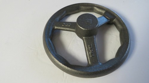7" 3-SPOKE OFFSET HANDWHEEL 1-1/2"HUB,CAST IRON,D-180,PLAIN FINISH,MADE IN JAPAN - 第 10/12 張圖片