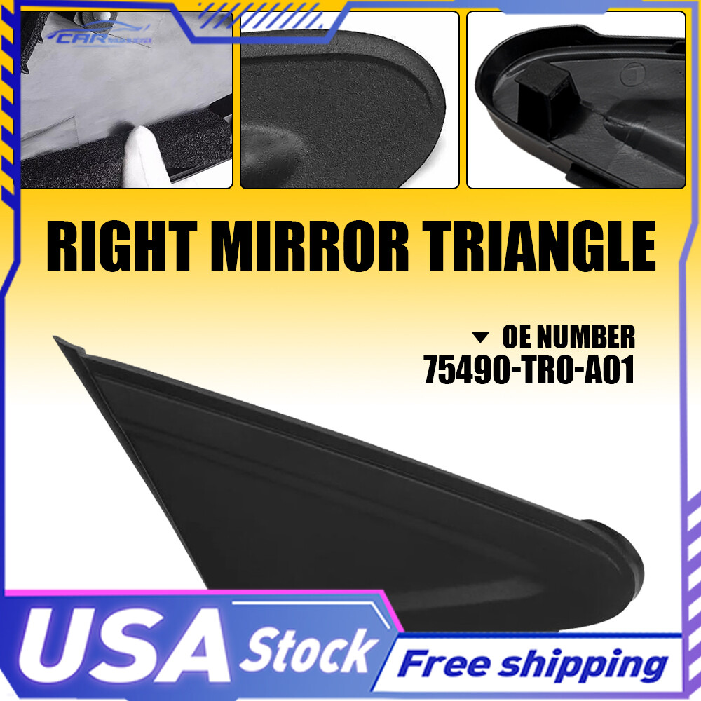 Fit Honda Civic 2012-2015 Right Passenger Car Mirror Pillar Corner Triangle Trim